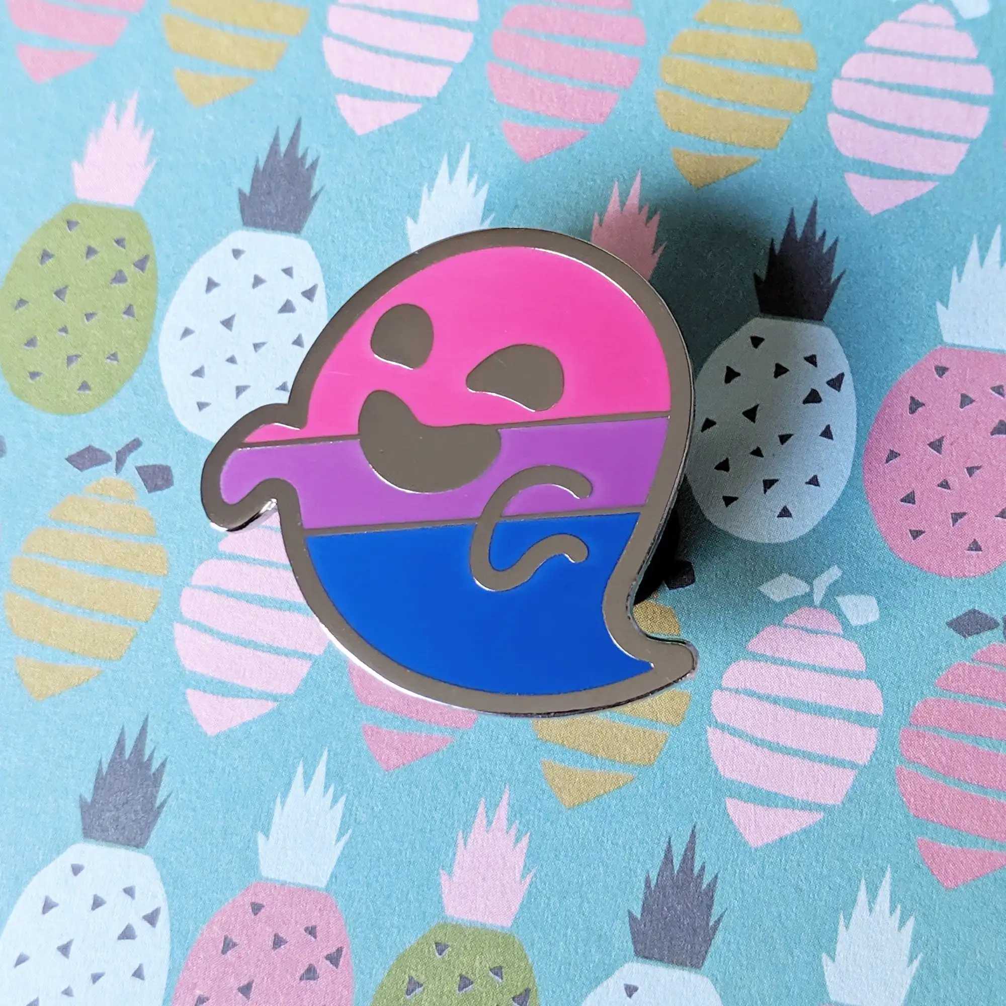 Bi-nshee (bisexual pride) hard enamel pin