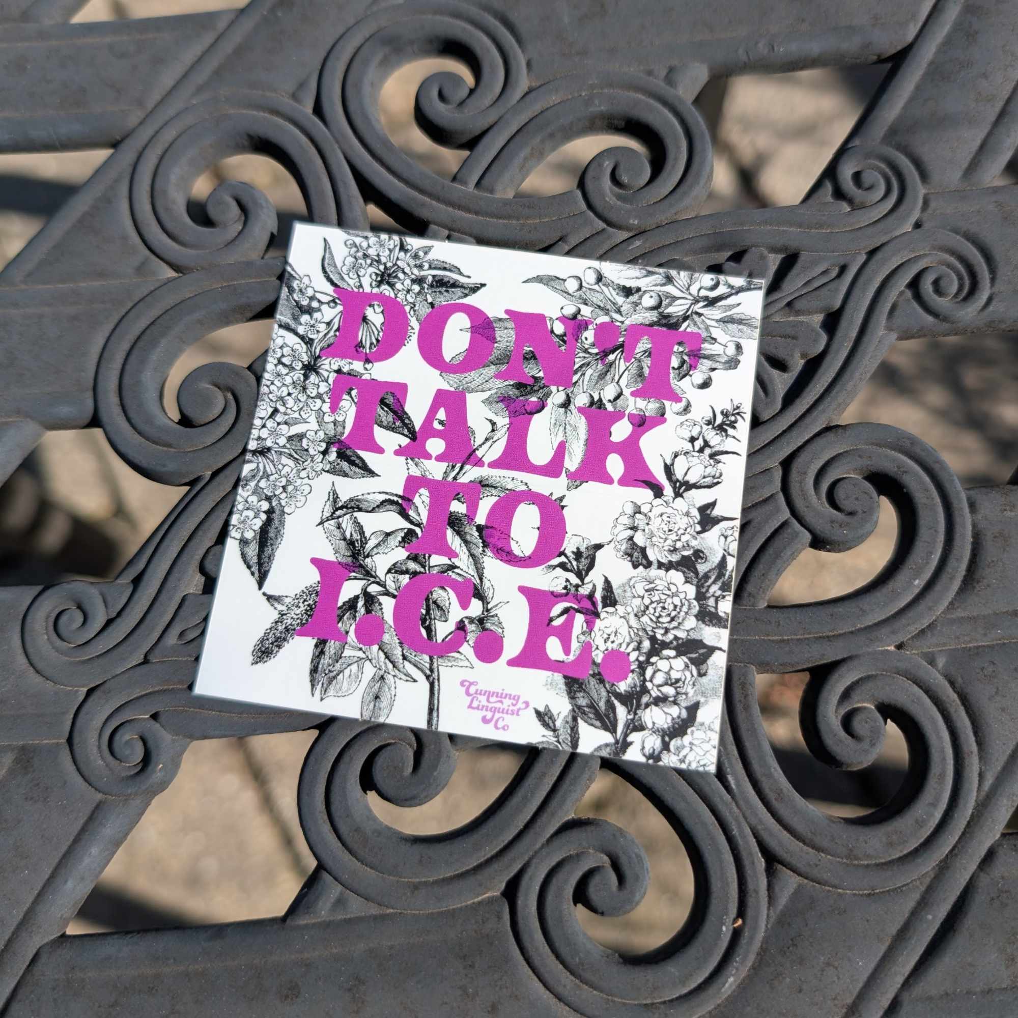 Don't Talk To I.C.E. sticker