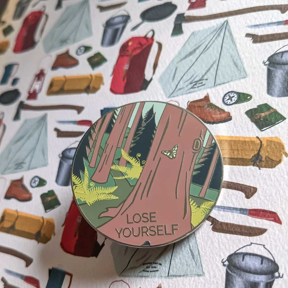 Lose Yourself Hard Enamel Pin (misty Morning Colorway) | Cunning ...